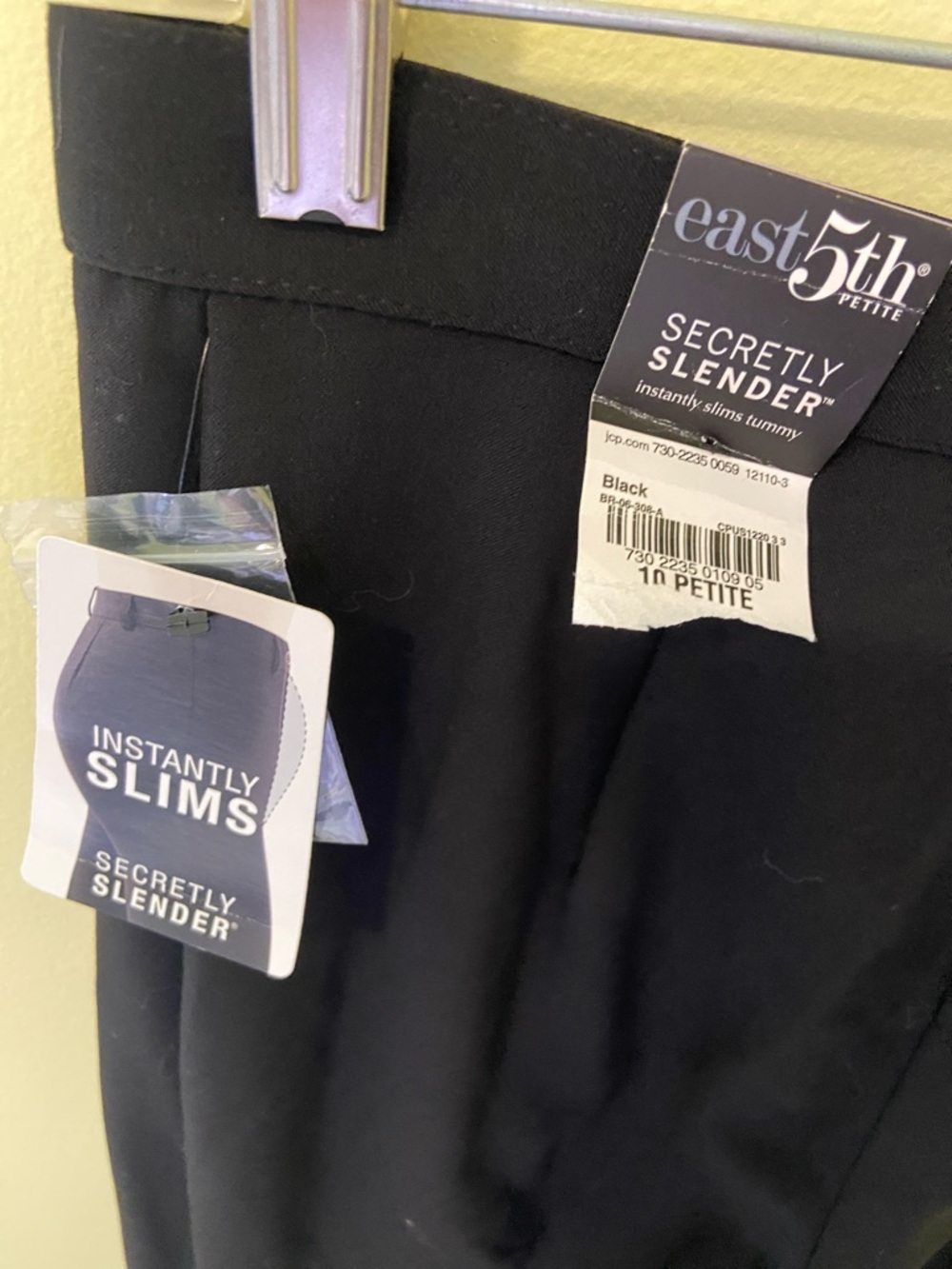 East 5th Black Slim-Fit Petite Trousers - Picture 2 of 4